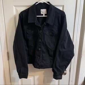 Torrid black denim jacket — waist length